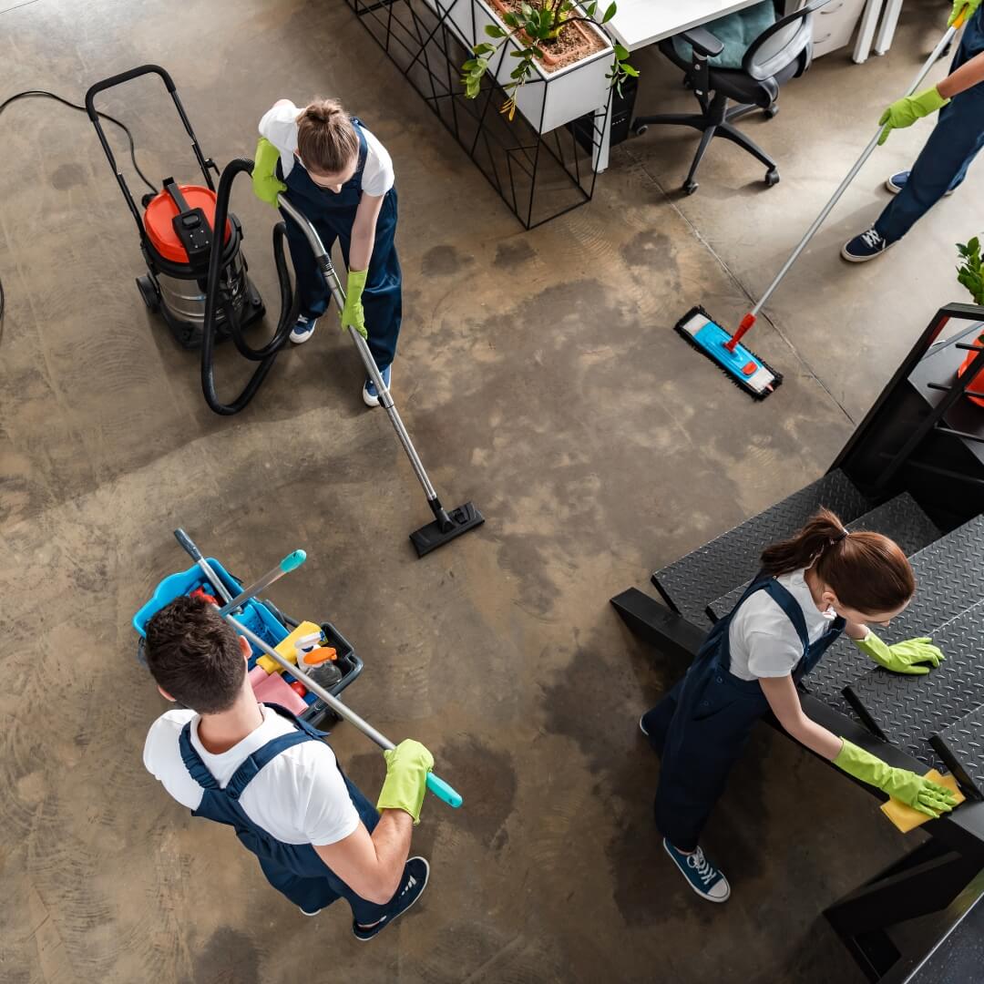image of a cleaning crew