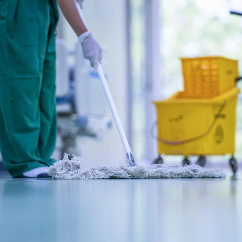 Mopping in a hospital