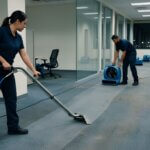 Commerical carpet cleaning crew.
