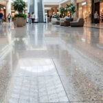 Polished mall flooring.